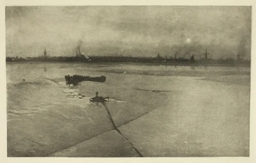 The Last of the Ebb-Great Yarmouth from Breydon by Peter Henry Emerson, photograph, 1887