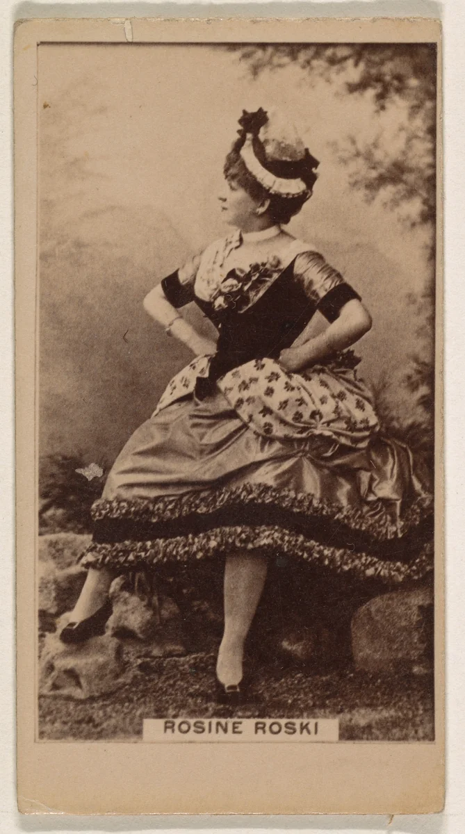 Rosine Roski, from the Actresses series (N245) issued by Kinney Brothers to promote Sweet Caporal Cigarettes by Kinney Brothers Tobacco Company, photograph, 1890