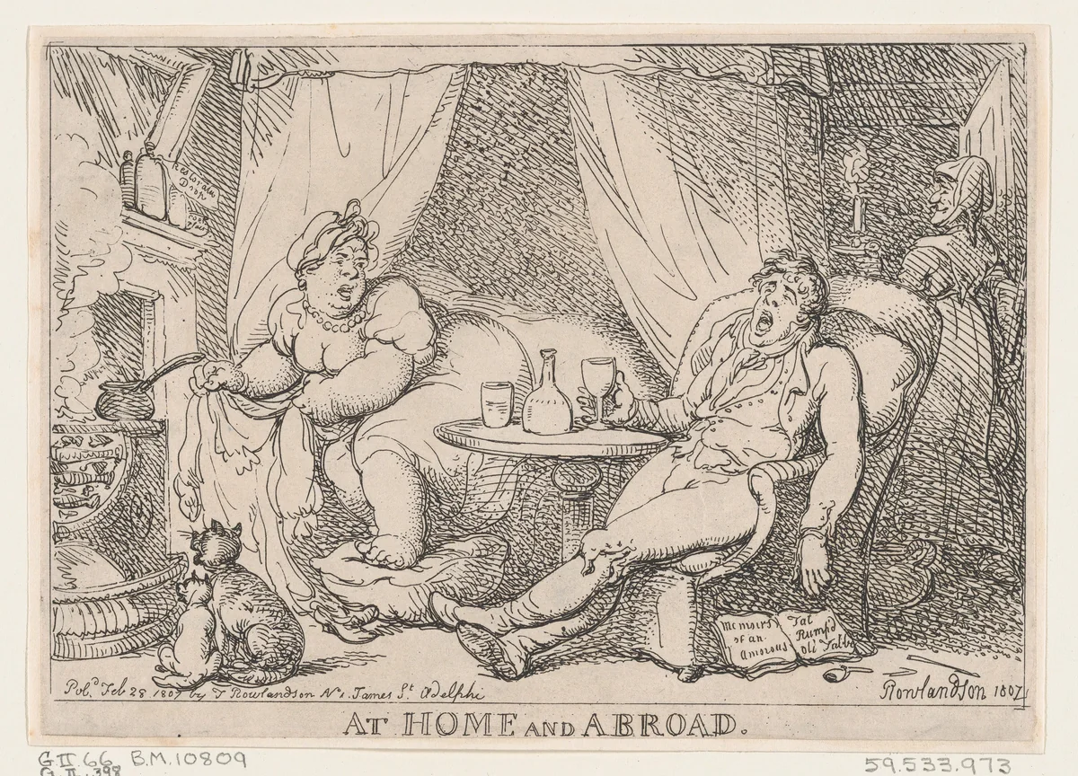 At Home and Abroad by Thomas Rowlandson, print, 1807