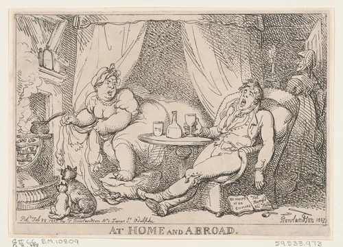 At Home and Abroad by Thomas Rowlandson, print, 1807
