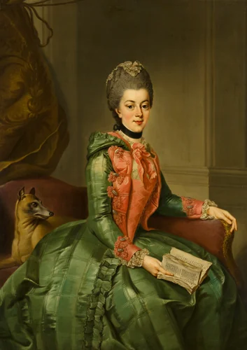 Portrait of Princess Frederika Sophia Wilhelmina (1751-1820 by Johann Georg Ziesenis, painting, 1768