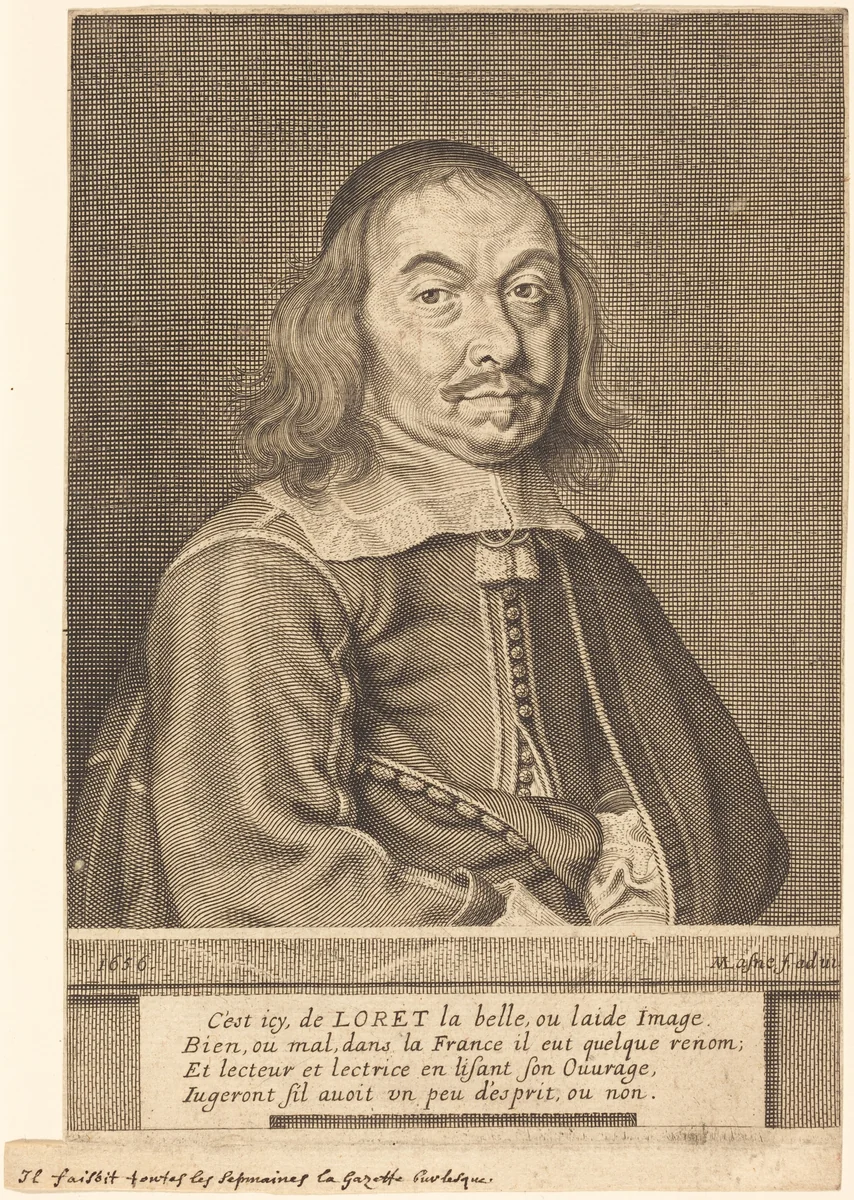 Jean Loret by Michel Lasne, print, 1656