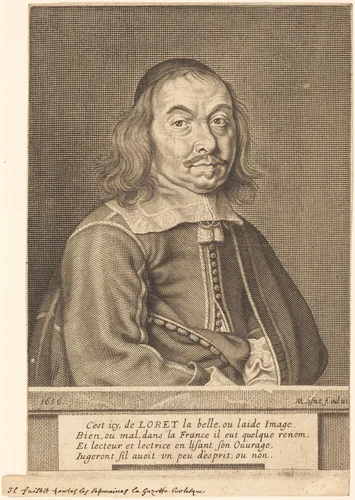 Jean Loret by Michel Lasne, print, 1656