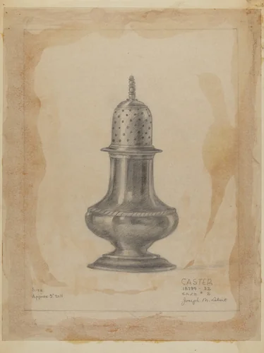 Silver Caster by Joseph Leboit, index of american design, 1935-1942