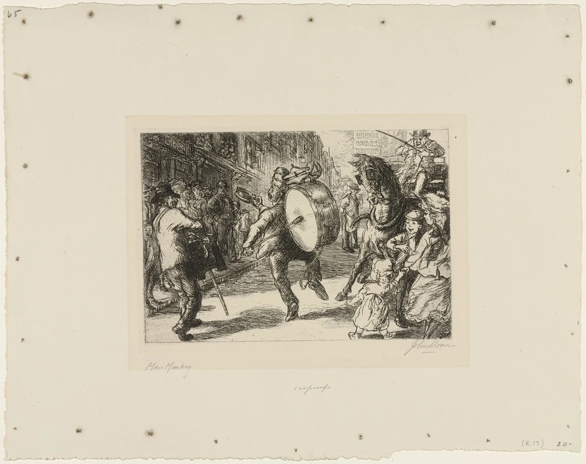 Man Monkey by John Sloan, print, 1905
