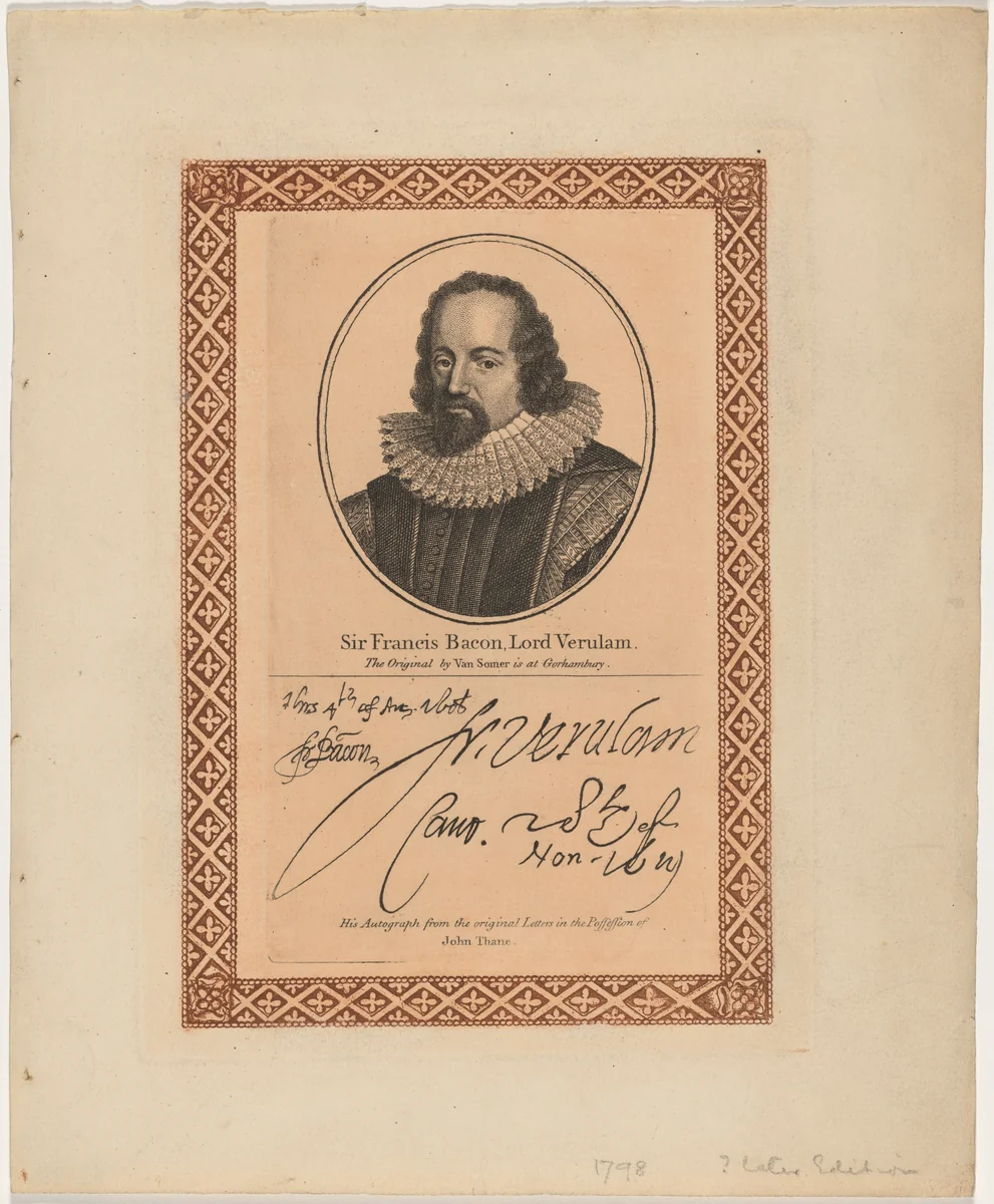 Sir Francis Bacon, Lord Verulam by Anonymous Artist, print