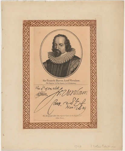 Sir Francis Bacon, Lord Verulam by Anonymous Artist, print