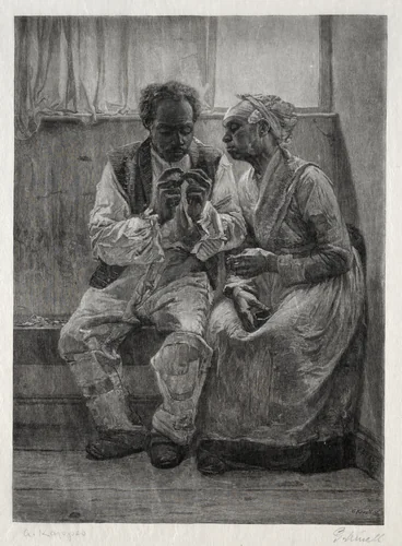 Rent Day by Gustav Kruell, print, 1877-1887