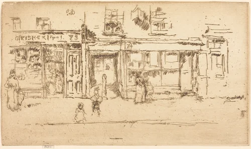 York Street, Westminster by James McNeill Whistler, print, 1886-1888