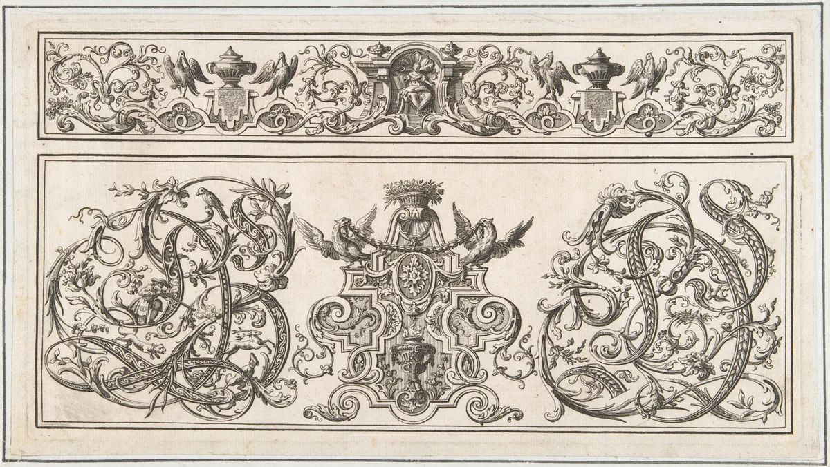 Plate 5, from "Orthographia" by Johann Daniel Preissler, print, 1680-1737