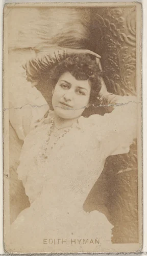 Edith Hyman, from the Actors and Actresses series (N45, Type 8) for Virginia Brights Cigarettes by Allen & Ginter, photograph, 1885-1891
