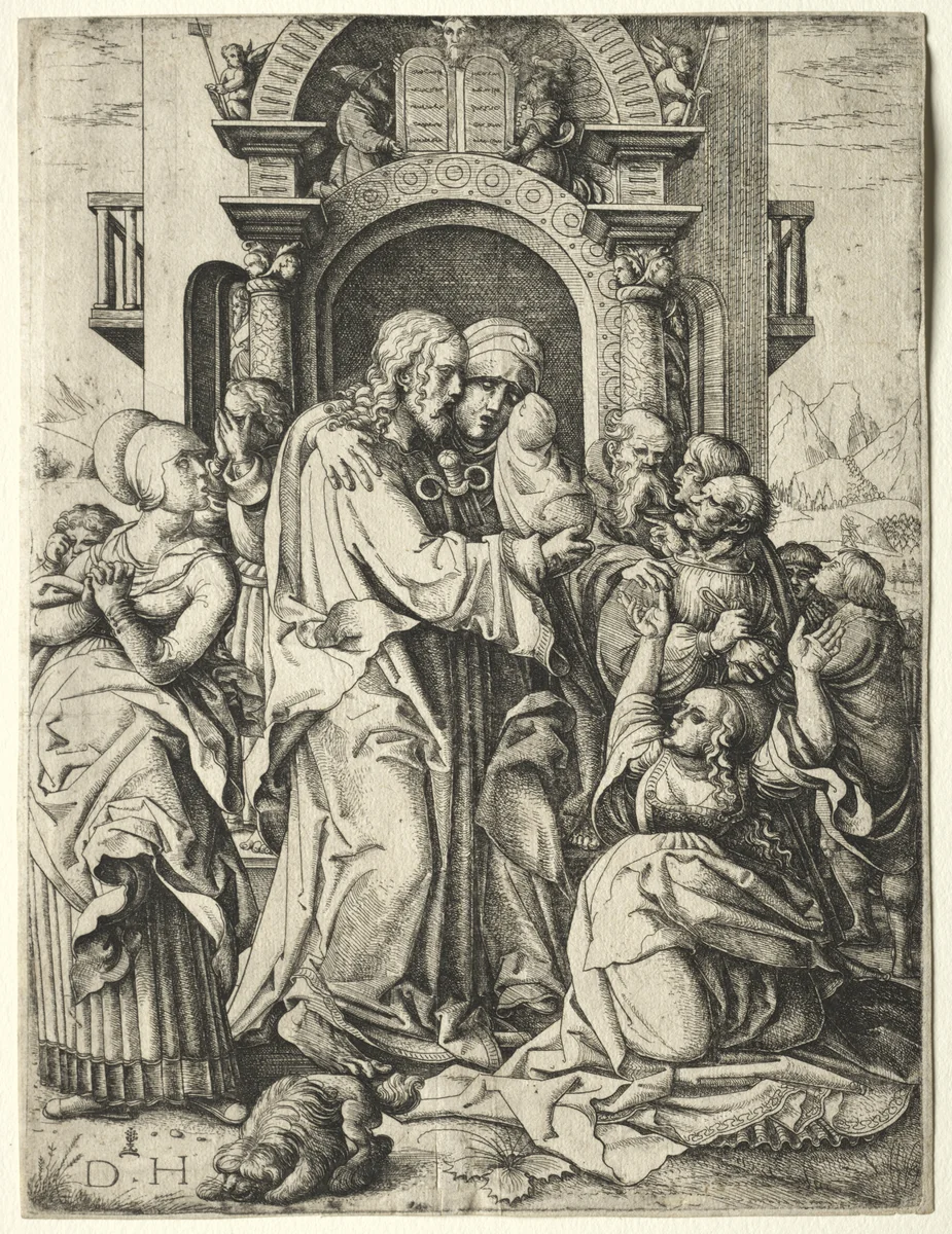 Christ Taking Leave of His Mother by Daniel Hopfer, print