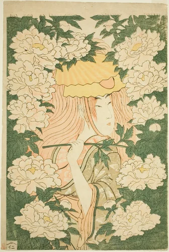 Stone Bridge by Kitagawa Utamaro (喜多川歌麿), print, 1796-1807