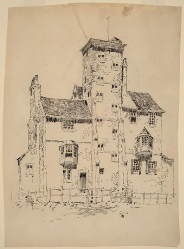 Norman Structure by Childe Hassam, drawing, 1885