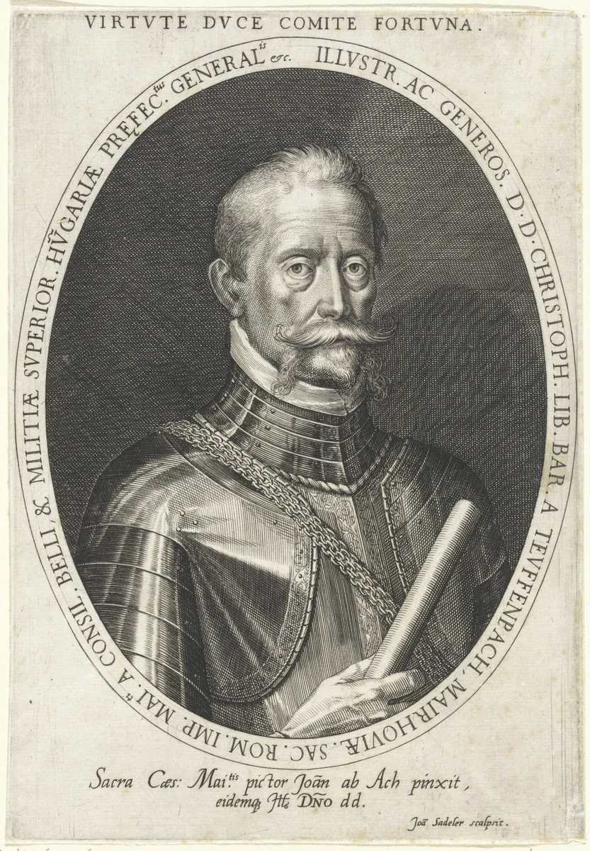 Portret van Christopher von Tiefenbach by Unknown, print, 1593-1598