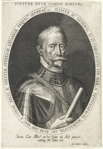 Portret van Christopher von Tiefenbach by Unknown, print, 1593-1598