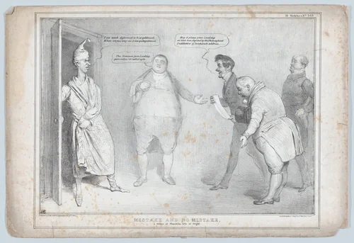 Mistake and No Mistake, A Scene at Shanklin, Isle of Wight by John Doyle, print, 1834