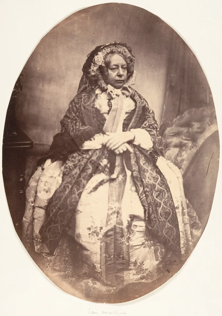 [Elderly Lady Sitting] by Louis Pierre Théophile Dubois de Nehaut, photograph, 1854-1856