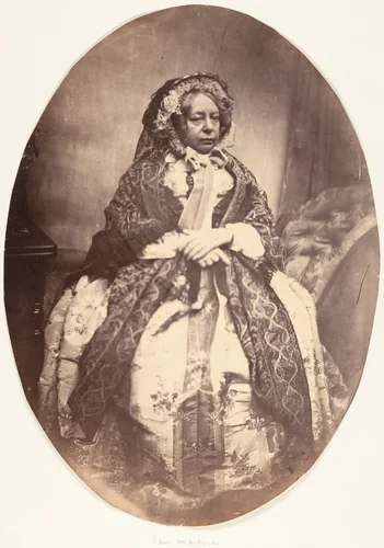 [Elderly Lady Sitting] by Louis Pierre Théophile Dubois de Nehaut, photograph, 1854-1856