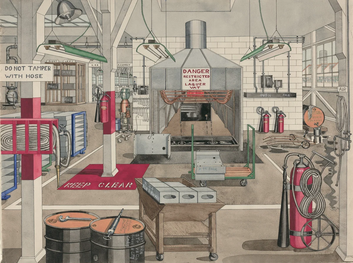 "Japan" Lacquer Dipping Vat by Perkins Harnly, index of american design, 1946