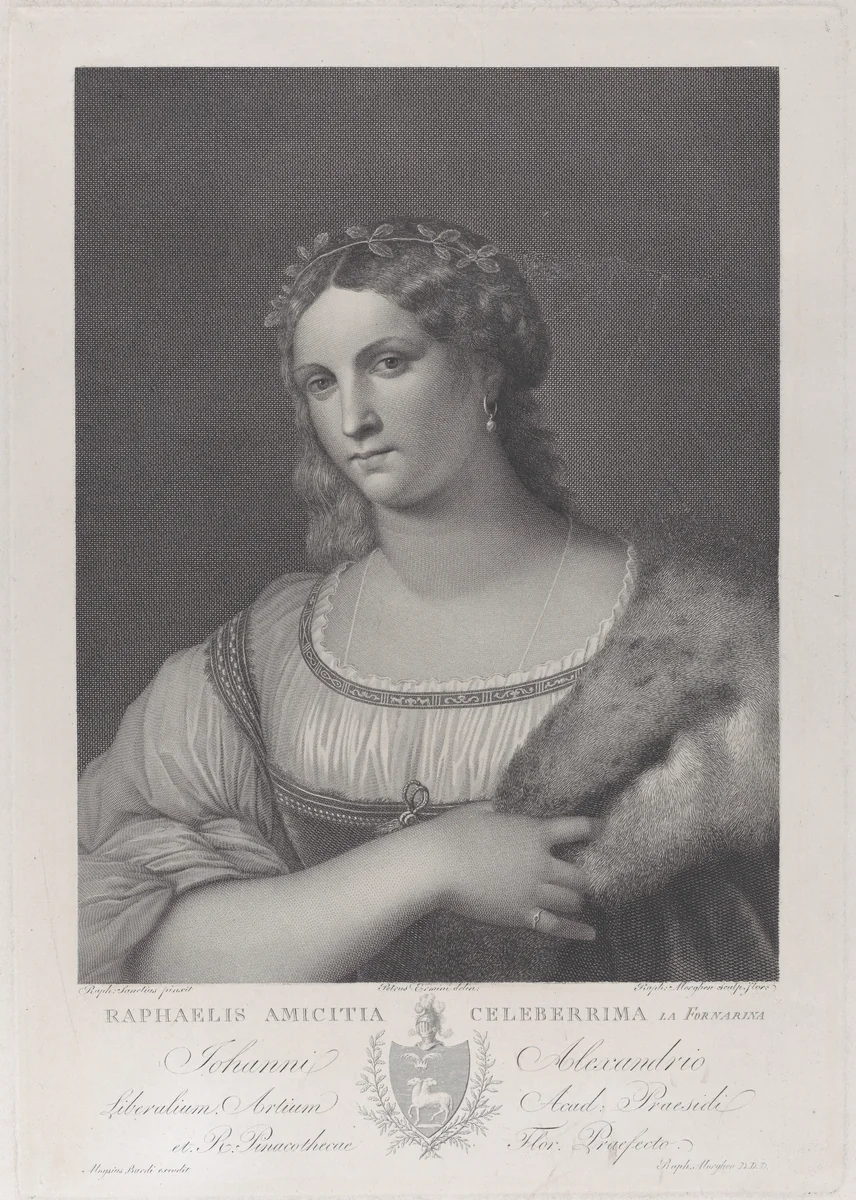 La Fornarina by Raphael Morghen, print, 1814