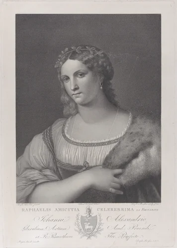La Fornarina by Raphael Morghen, print, 1814