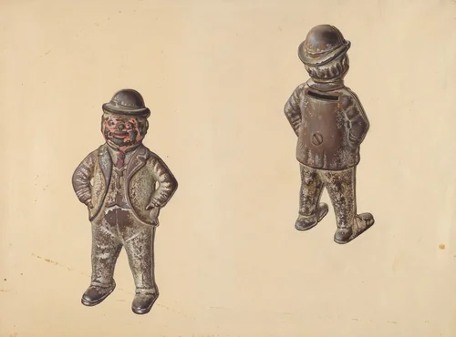 Politician Coin Bank by Alf Bruseth, index of american design, 1938