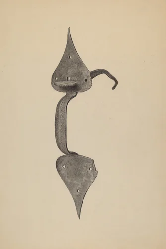 Door Handle with Thumb Press by Jack Staloff, index of american design, 1938