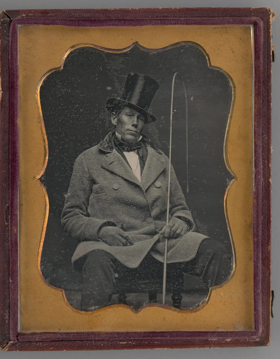 Untitled (Portrait of a Seated Man Wearing a Top Hat) by Unknown maker, other, 1848