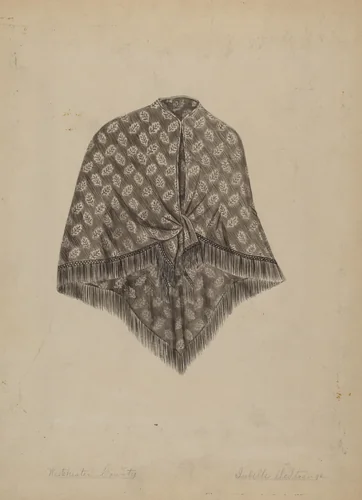 Shawl by Isabelle De Strange, index of american design, 1937