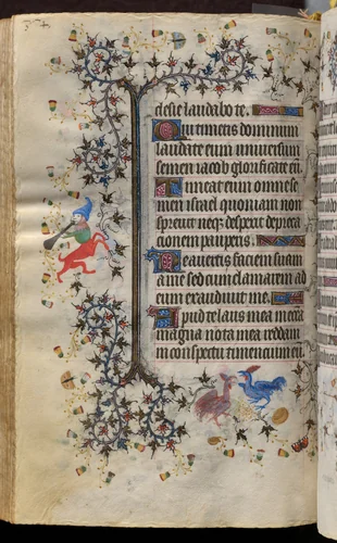 Hours of Charles the Noble, King of Navarre (1361-1425): fol. 182v, Text by Master of the Brussels Initials and Associates, book, 1400-1410