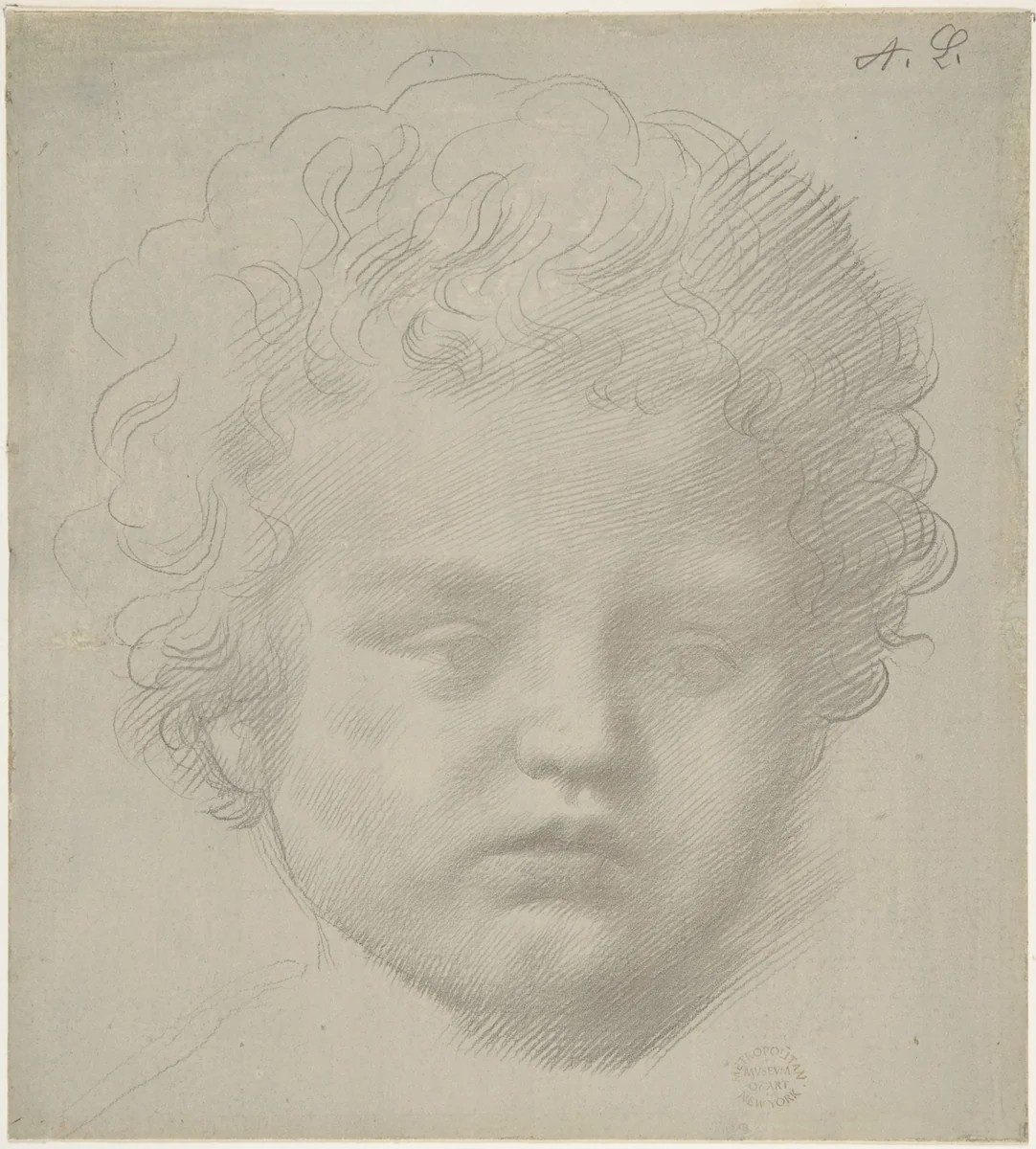 Study of a Head by Alphonse Legros, drawing, 1837-1911