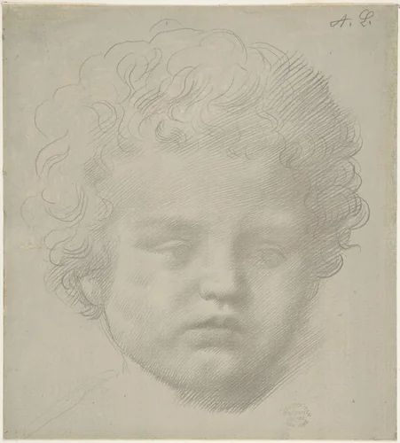 Study of a Head by Alphonse Legros, drawing, 1837-1911