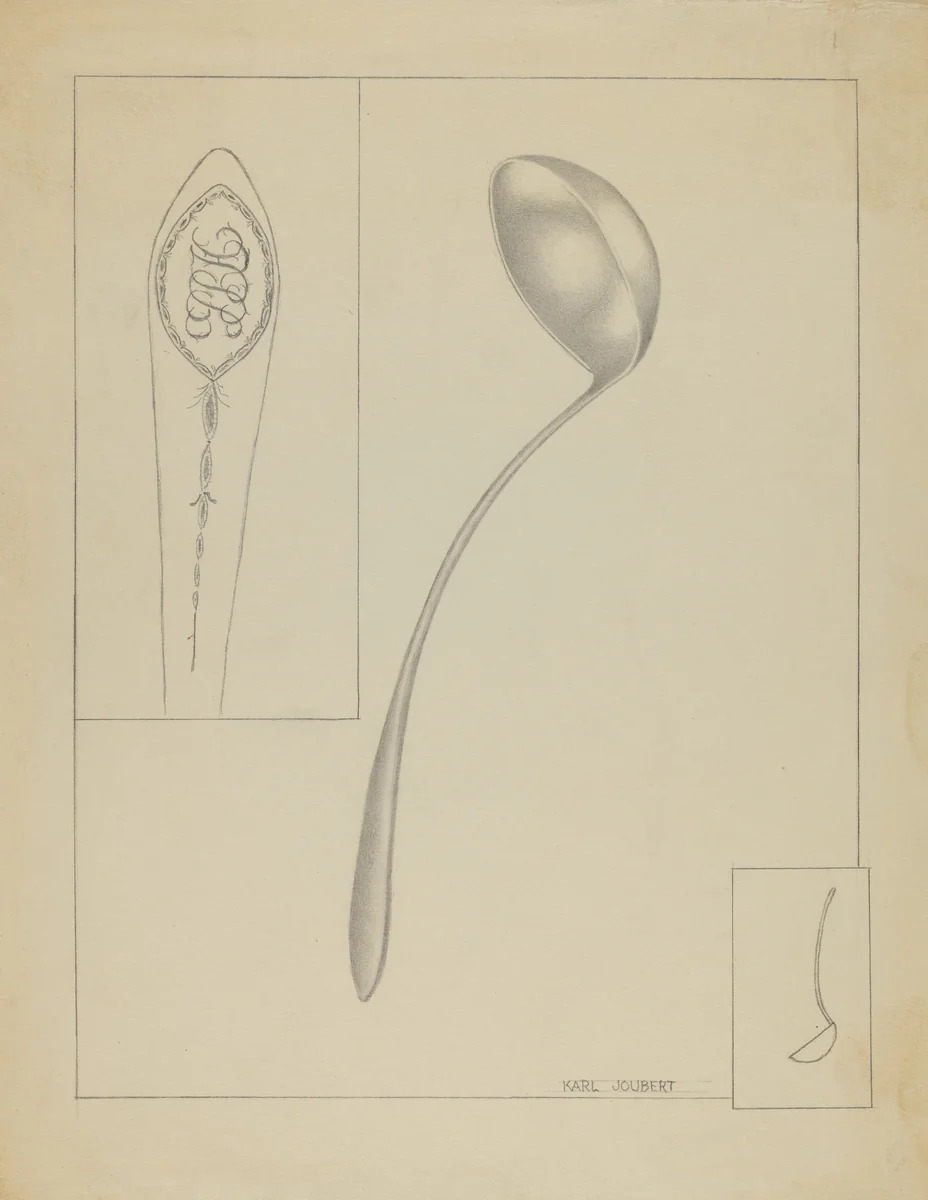 Silver Ladle by Karl Joubert, index of american design, 1936