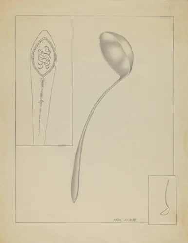 Silver Ladle by Karl Joubert, index of american design, 1936