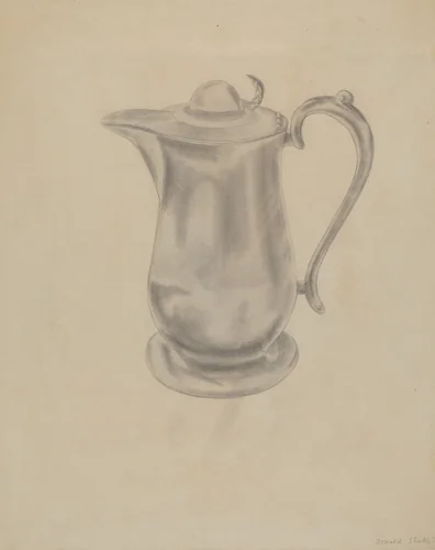 Pewter Syrup Pitcher by Donald Streeter, index of american design, 1936