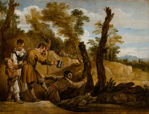The Blind Leading the Blind by David Teniers the Younger, painting, 1655