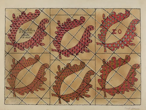Quilt by Frank Nelson, index of american design, 1936