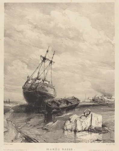 Marée Basse by Eugène Isabey, print, 1833