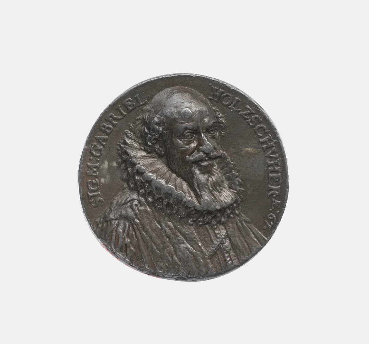 Sigmund Gabriel Holzschuher 1575-1642, Nürnberg Councilman 1606 by Johann Bartholomaeus Braun, metalwork, 1642