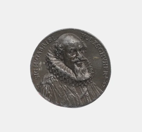 Sigmund Gabriel Holzschuher 1575-1642, Nürnberg Councilman 1606 by Johann Bartholomaeus Braun, metalwork, 1642