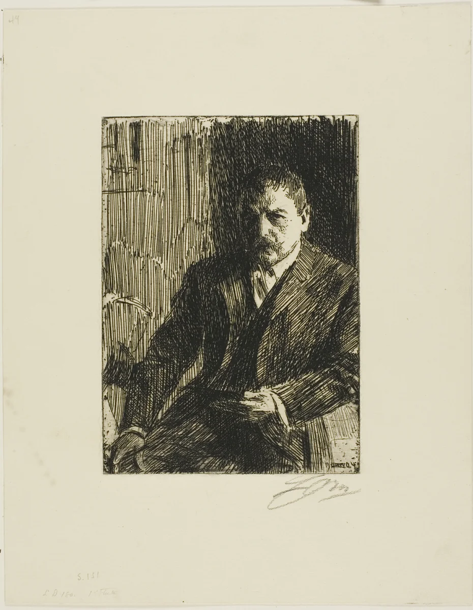 Self-Portrait 1904 I by Anders Zorn, print, 1904