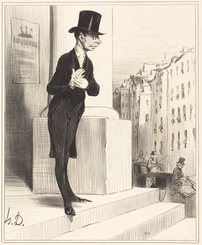 Pique-Assiette by Honoré Daumier, print, 1841