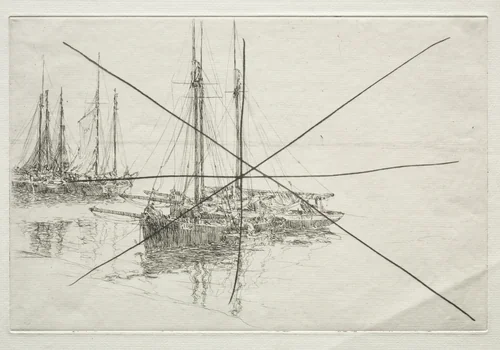 Oyster Dredgers by Arthur John Trevor Briscoe, print, 1900-1937