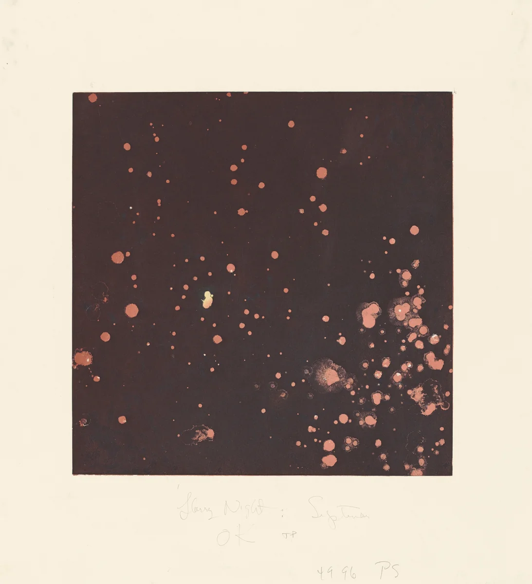 Starry Night: September by Pat Steir, print, 1996