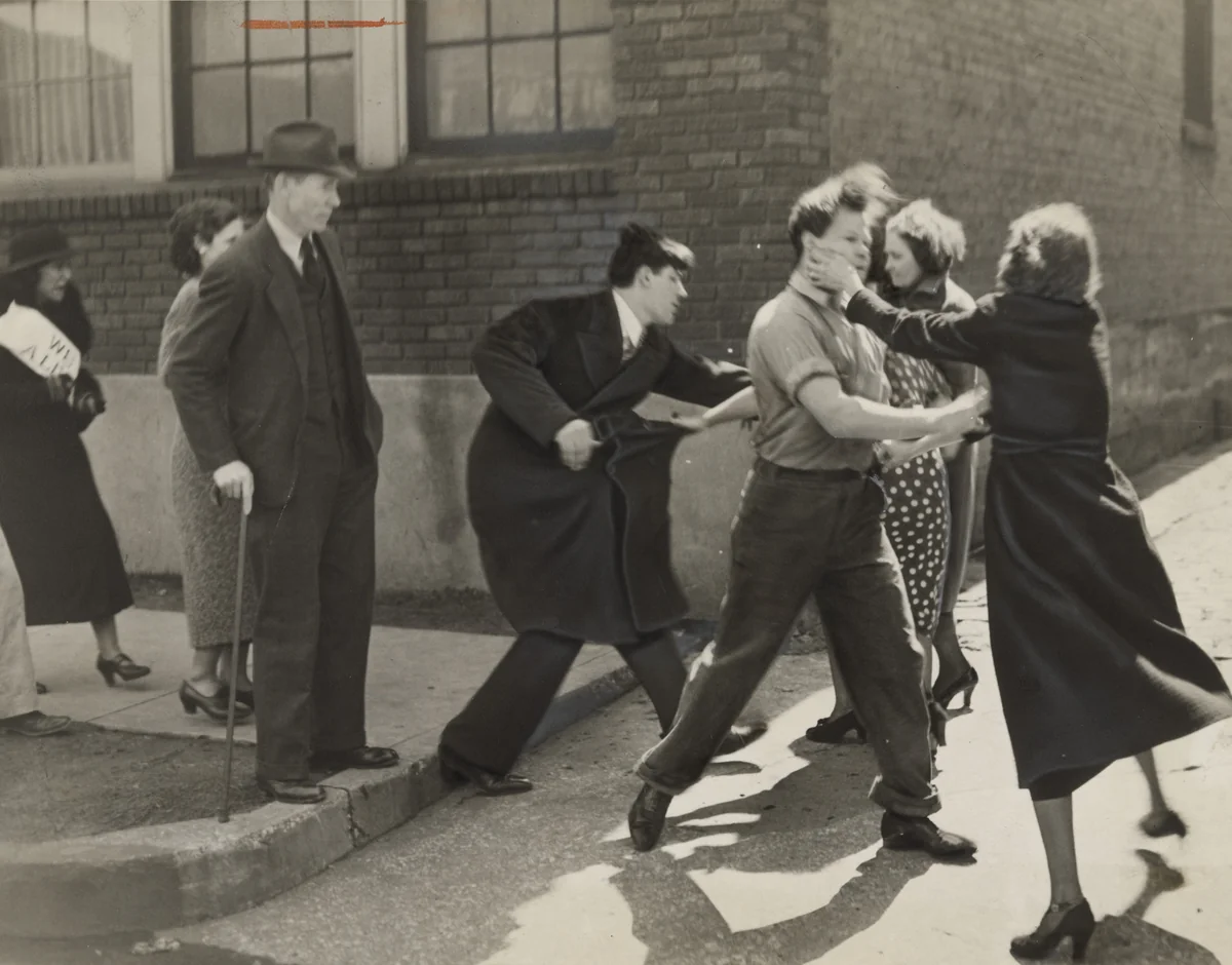 "A Free for All in Tennessee Labor Dispute" by Times Wide World Photos, photograph, 1937