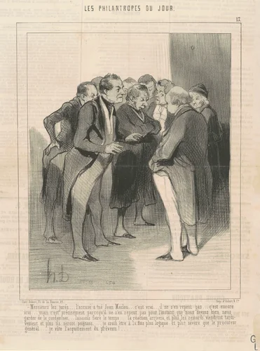 Messieurs les juré ... l'accusé a tué Jean Maclou ... by Honoré Daumier, print, 1844
