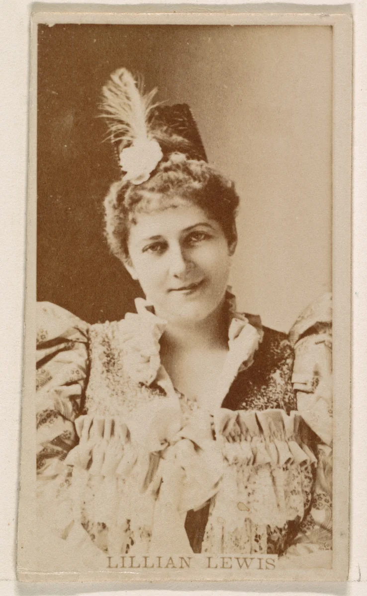 Lillian Lewis, from the Actresses series (N245) issued by Kinney Brothers to promote Sweet Caporal Cigarettes by Kinney Brothers Tobacco Company, photograph, 1890