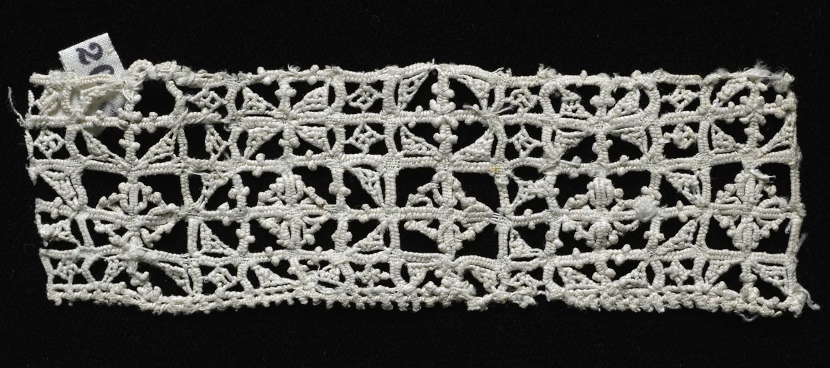 Needlepoint (Reticella) Lace Insertion by Unknown, textile, 1500-1599