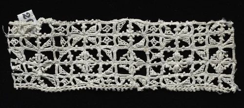 Needlepoint (Reticella) Lace Insertion by Unknown, textile, 1500-1599